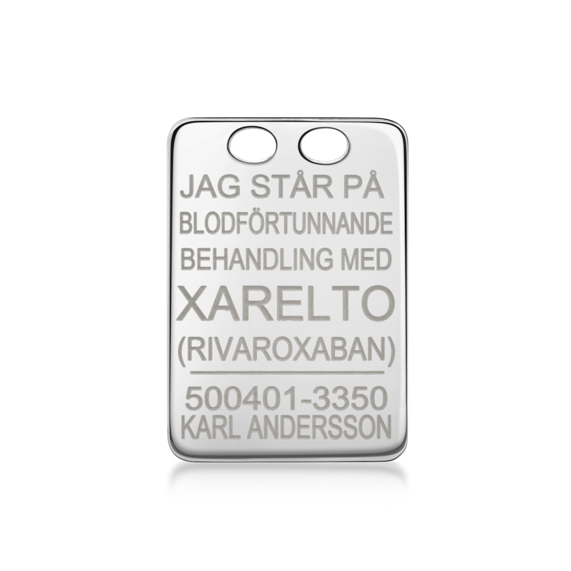 Xarelto tarjotin 18k valkokultaa