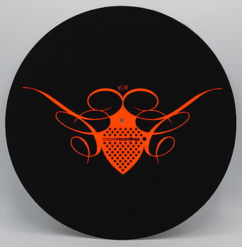 Cocoon slipmat - black with neon orange print (pair!) 