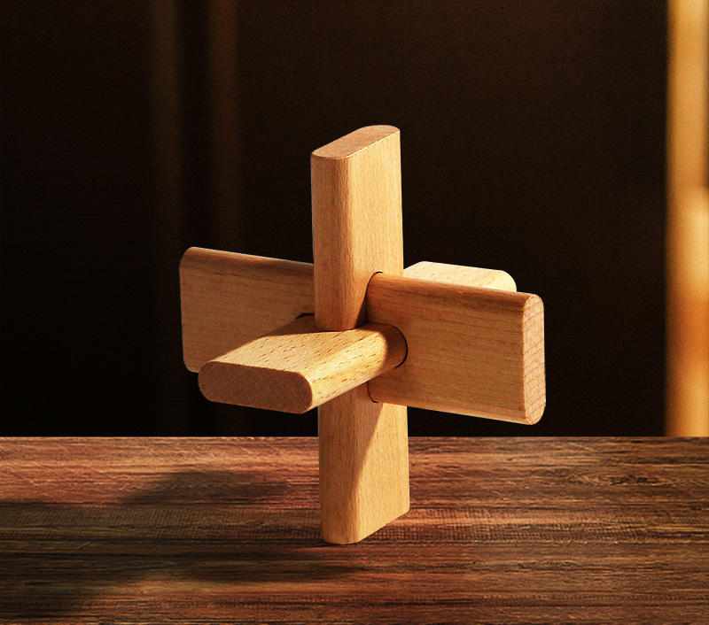 Brain Exercise Wooden Puzzle Difficulty Level 1 - 3