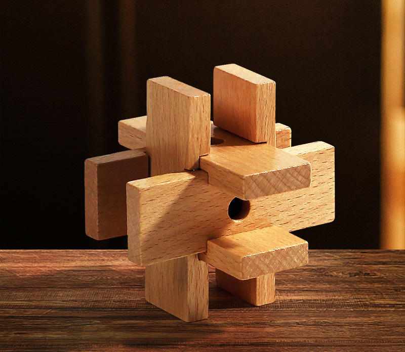 Brain Exercise Wooden Puzzle Difficulty Level 1 - 4