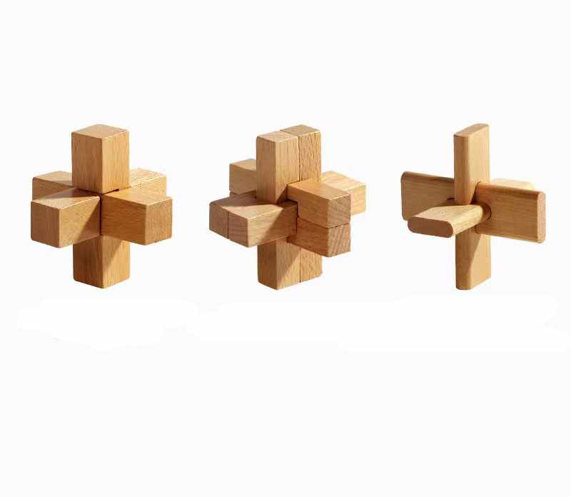 Brain Exercise Wooden Puzzle Difficulty Level 1 - 2