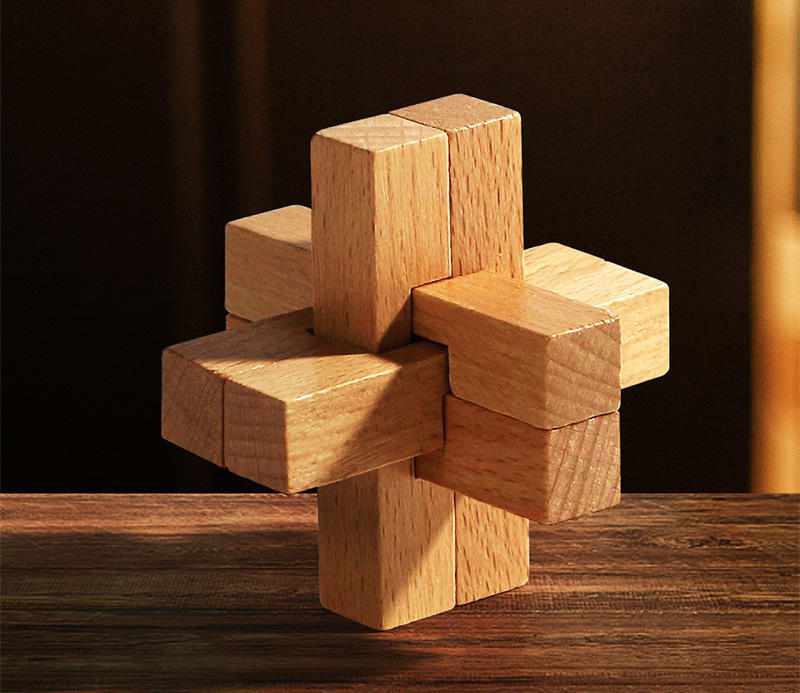 Brain Exercise Wooden Puzzle Difficulty Level 1 - 5