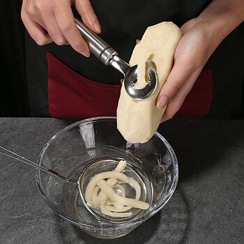 Stainless steel pasta peeler