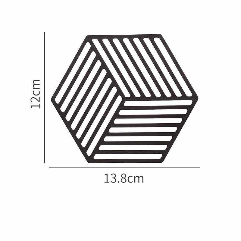 Bordsunderlägg Plast - Hexagon 4-pack