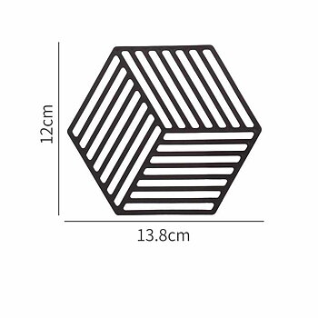 Plastic table mats - Hexagon 4-pack