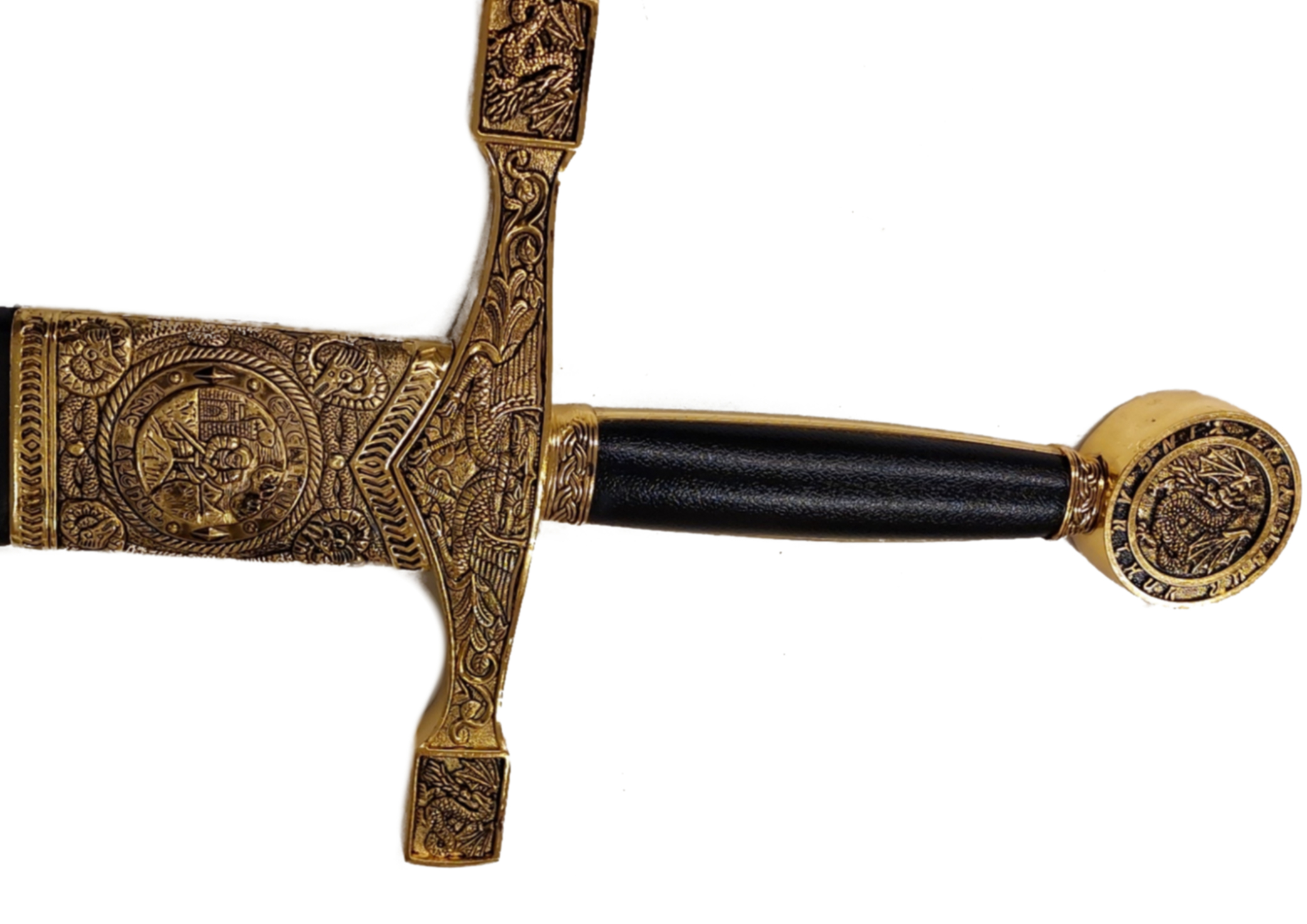 Kung Arthur Svärd - Excalibur med Svart Slida - 2