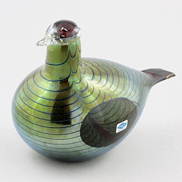 オイバ・トイッカ キジ Pheasant  ガラスの鳥 オブジェ 置物 1981年 23 cm (4)