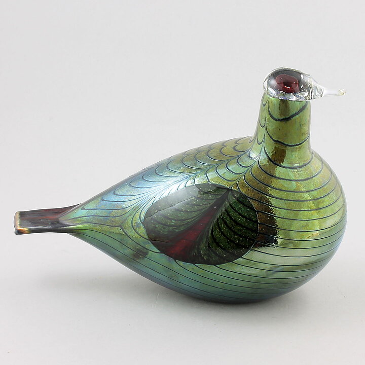オイバ・トイッカ キジ Pheasant  ガラスの鳥 オブジェ 置物 1981年 23 cm (4)