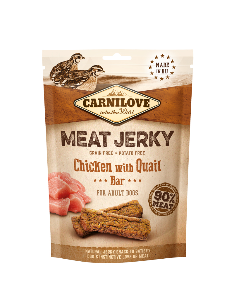 Carnilove Meat Jerky Kyckling och Vaktel Bar - 100 g