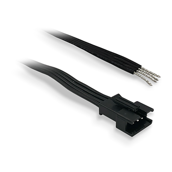 Nexmosphere - CAR-MS1B - RGB connection cable black, male 15cm, stripped end