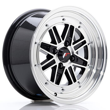 15" JR Wheels JR31 - Glossy Black Machined Face