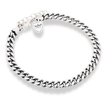 Nobel armband pansar 6mm silver