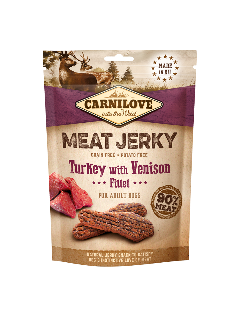Carnilove Meat Jerky Turkey with Venison Fillet - 100 g