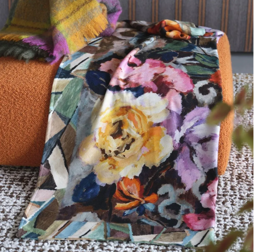 Tapestry Flower Damson Pläd - Designers Guild - I lager - 2