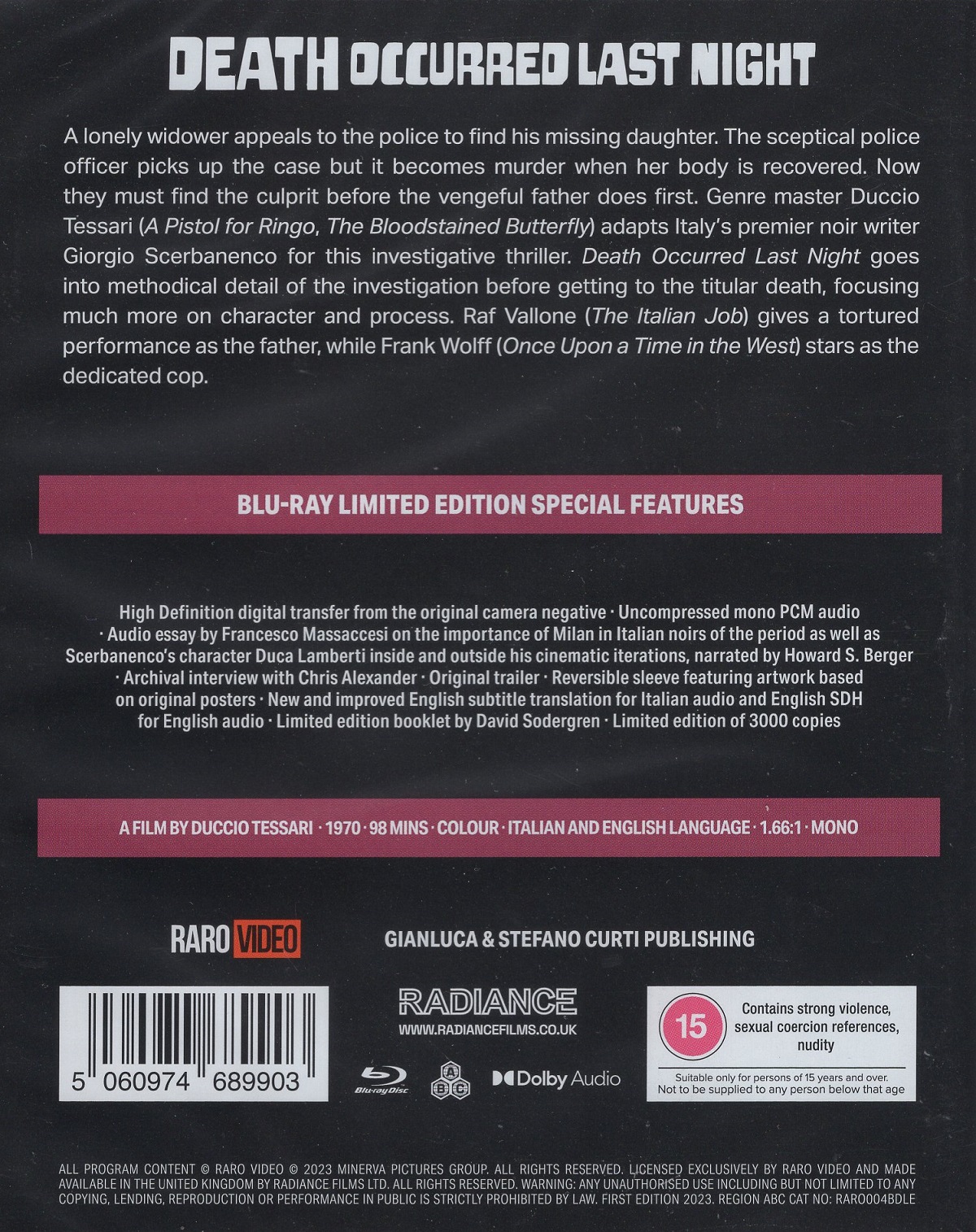 Death Occurred Last Night (Limited Edition) (ej svensk text) (Blu-ray) - 2