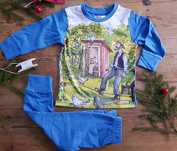 Pyjamas Pettson & Findus blå
