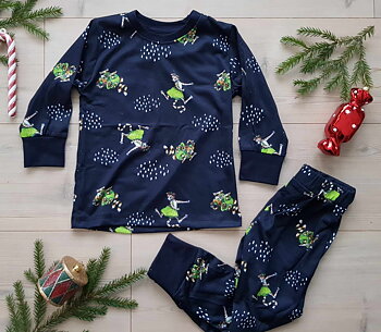 Pyjamas Findus marinblå