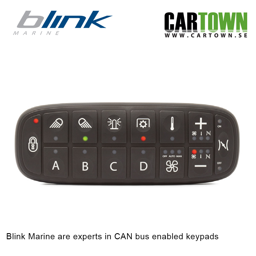 CAN-Bus Knappsats PowerKey 1400 Blink Marine