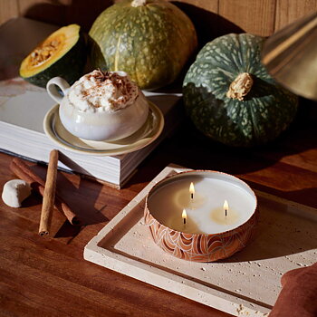 Voluspa Spiced Pumpkin Latte Seasonal 3 Wick 