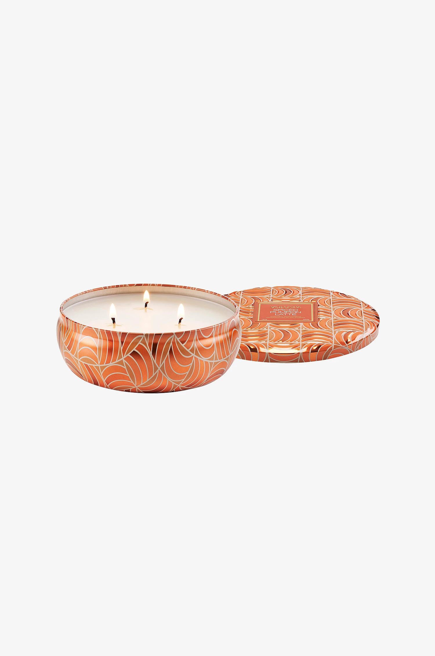 Voluspa Spiced Pumpkin Latte Seasonal 3 Wick 