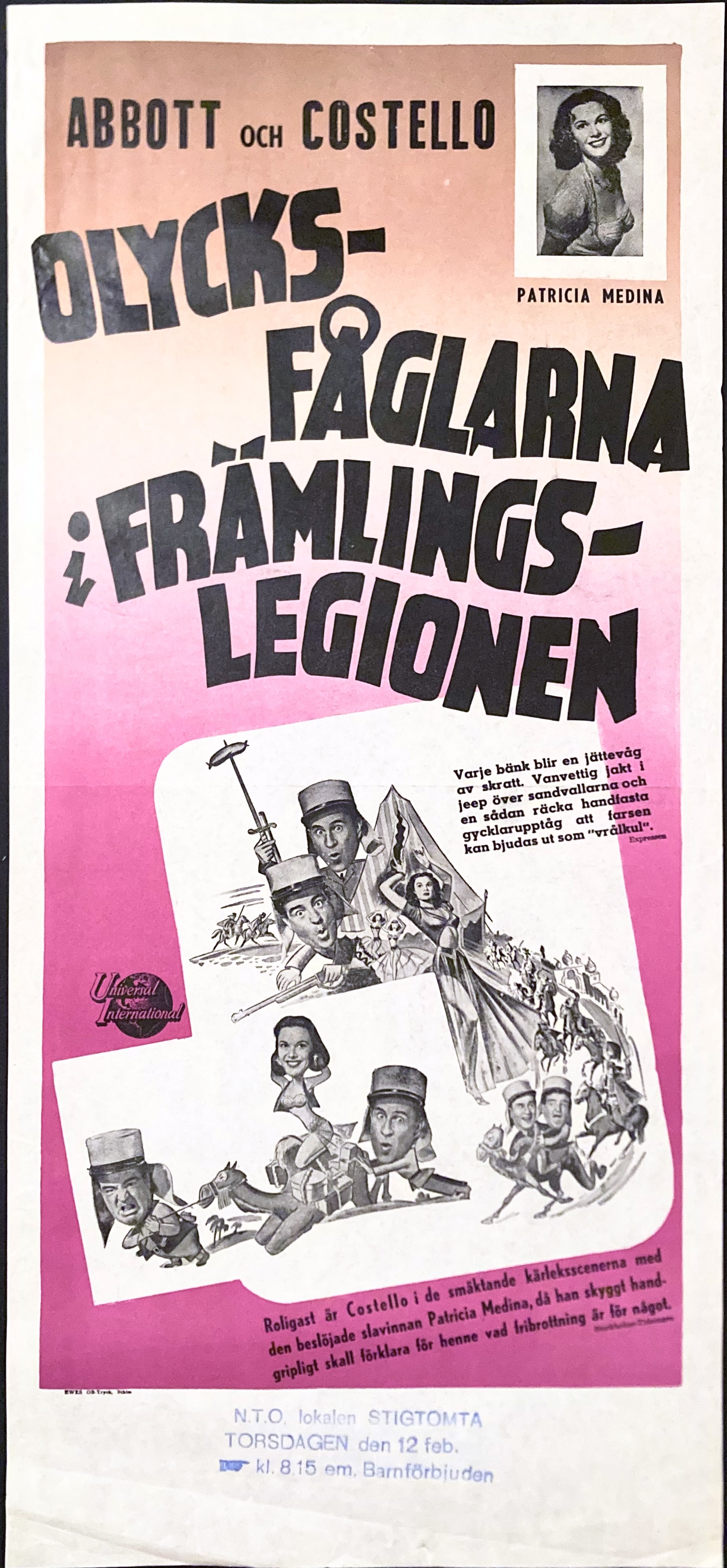 OLYCKSFÅGLARNA I FRÄMLINGSLEGIONEN (1950)