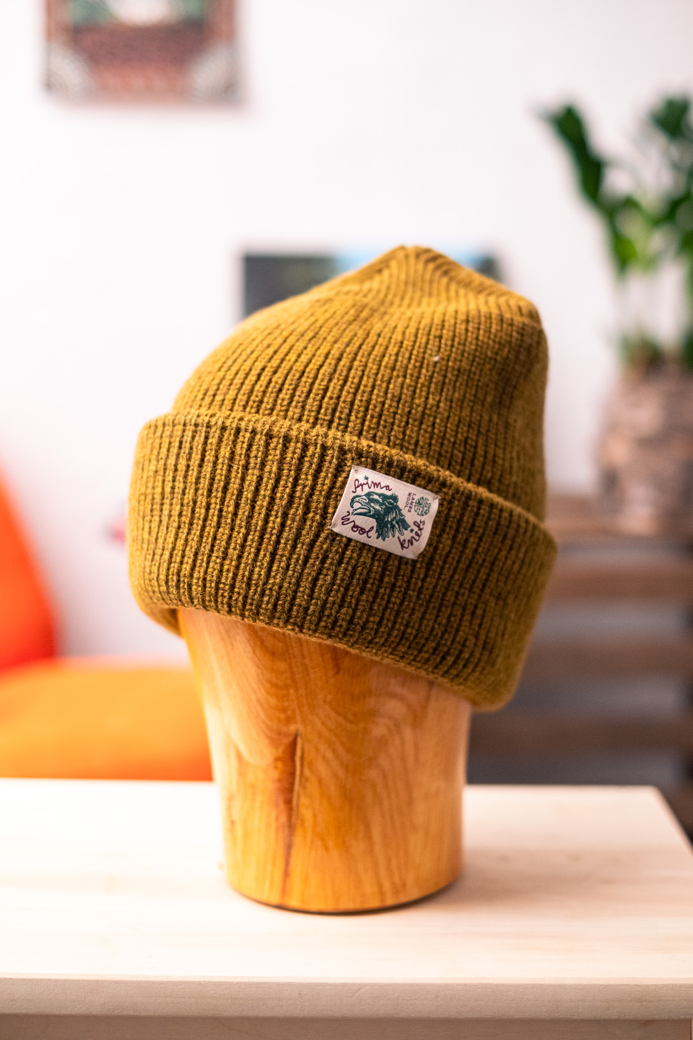 Indigofera - Radec Rib Knit Hat Shetland Wool Mustard