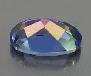 Hermoso topacio azul azotico natural ovalado de 6x4 mm con brillo superior - 2