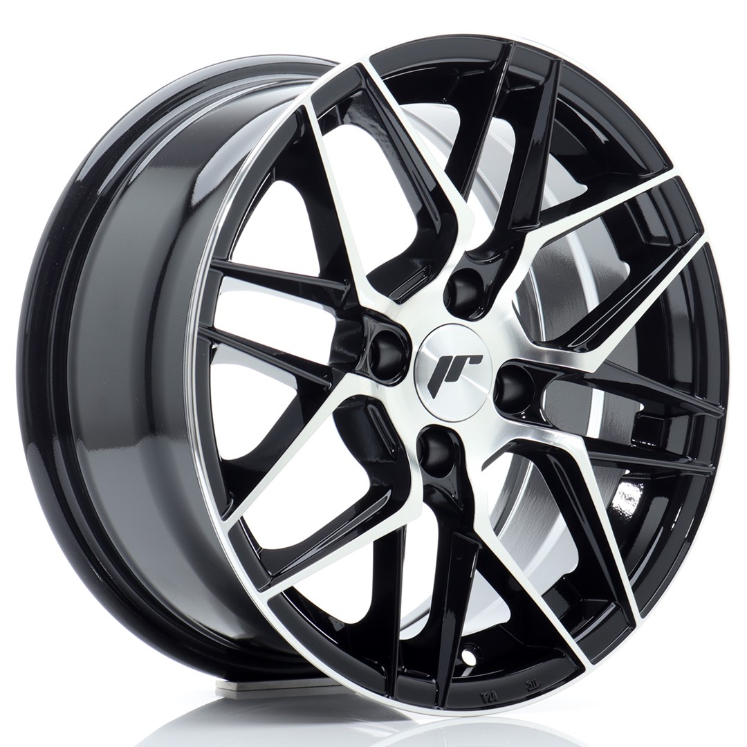 15" JR Wheels JR28 - Glossy Black Machined Face