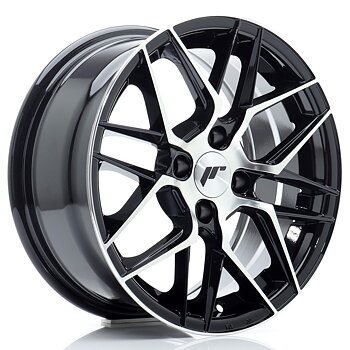 15" JR Wheels JR28 - Glossy Black Machined Face