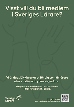 Visst vill du bli medlem i Sveriges Lärare? - folder A5
