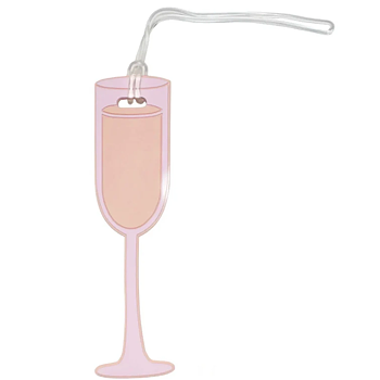 Bagagetag Glas - Champagne