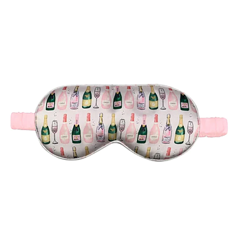 Ögonmask Siden med Etui - Champagne
