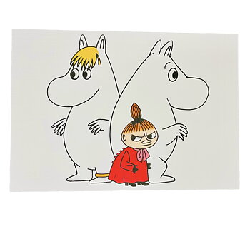 Moomin cards - Snorkmaiden, Moomintroll & Little My