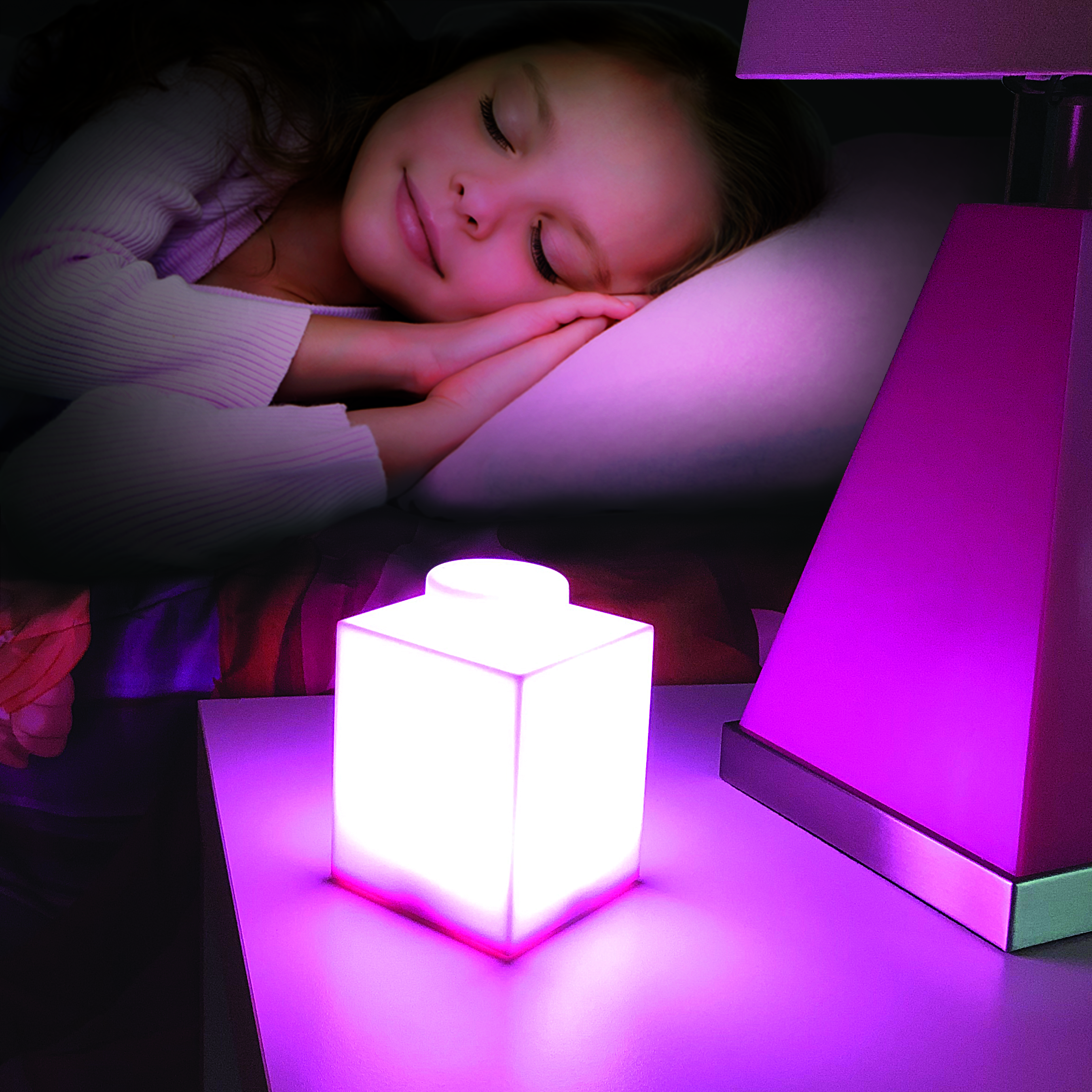 LEGO Nightlight 1X1 Block Pink - 2