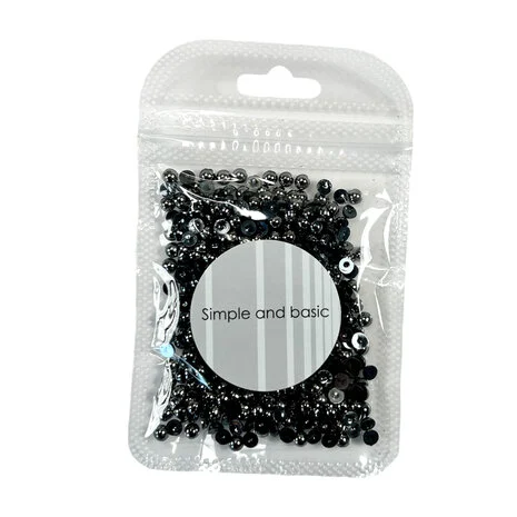 Half Pearl Polished Antique Silver 4mm