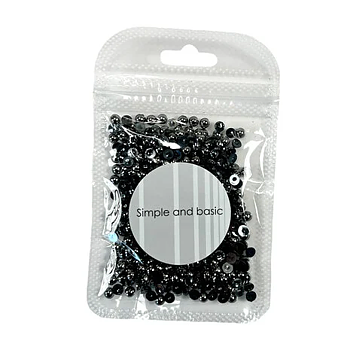 Half Pearl Polished Antique Silver 4mm