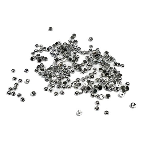 Half Pearl Polished Silver 2mm - 2
