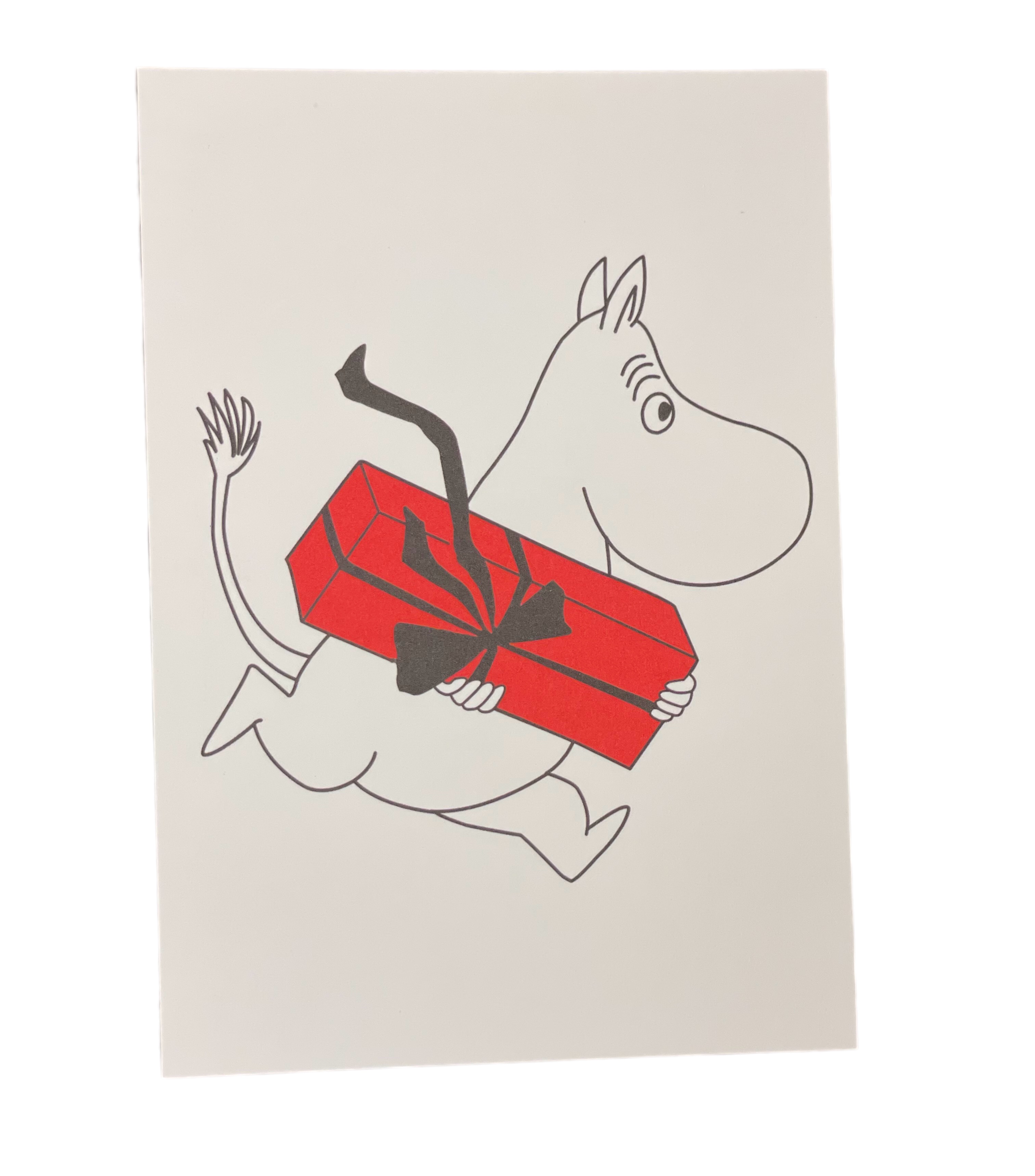 Moomin card - Moomintroll with package