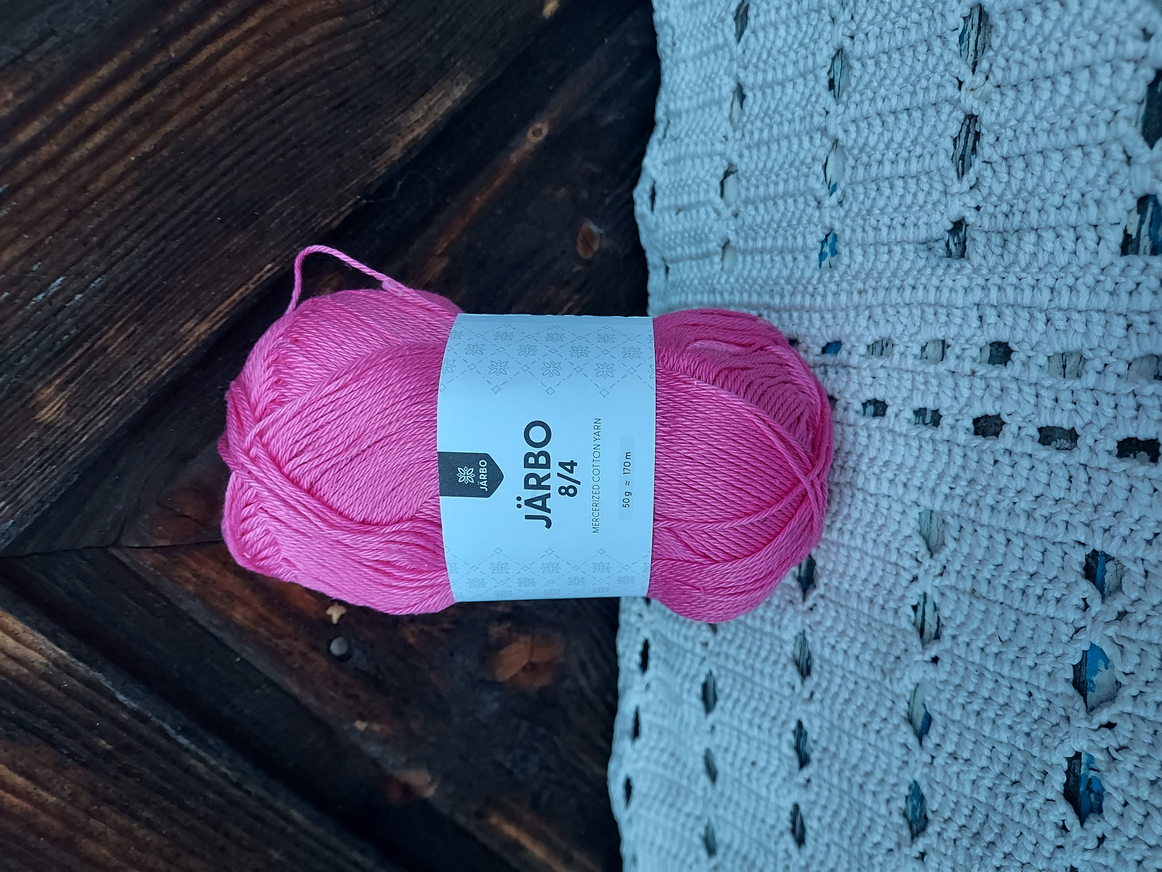 Bomullsgarn, Järbo 8/4 32077 Flamingo pink 50gr