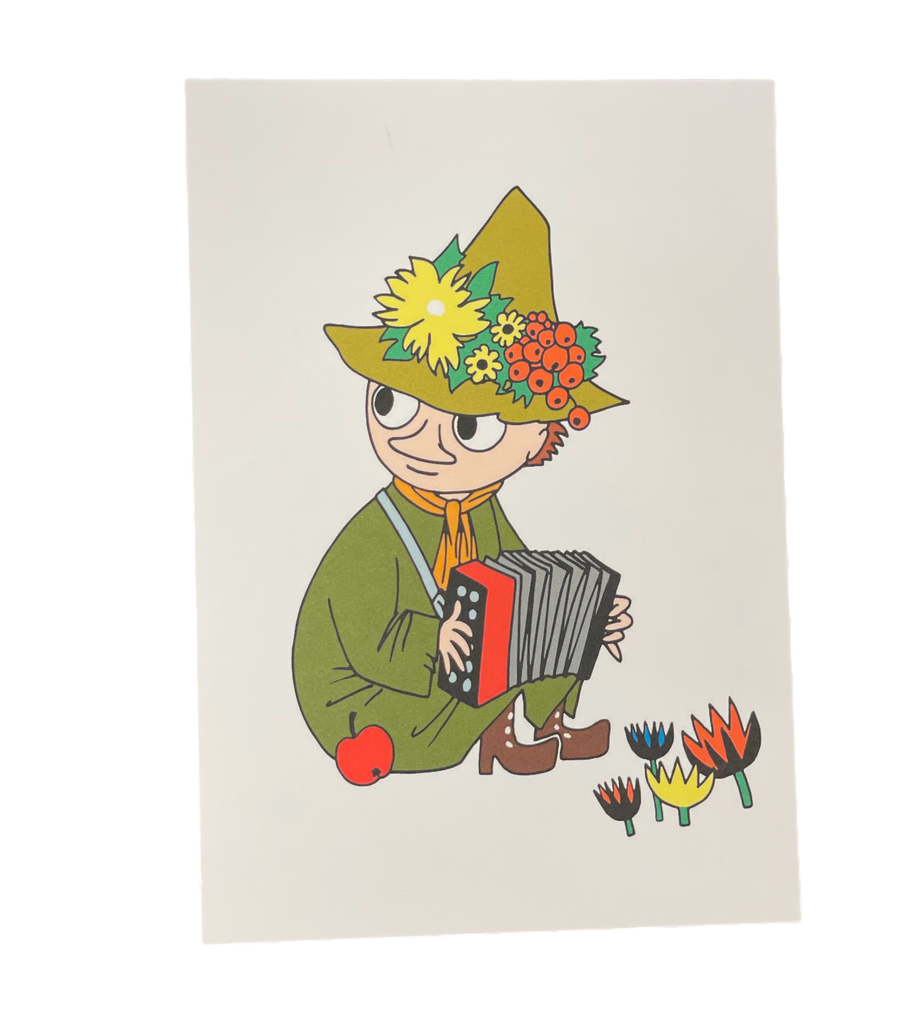 Moomin cards - Snufkin with accordion