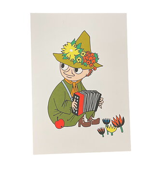 Moomin cards - Snufkin with accordion
