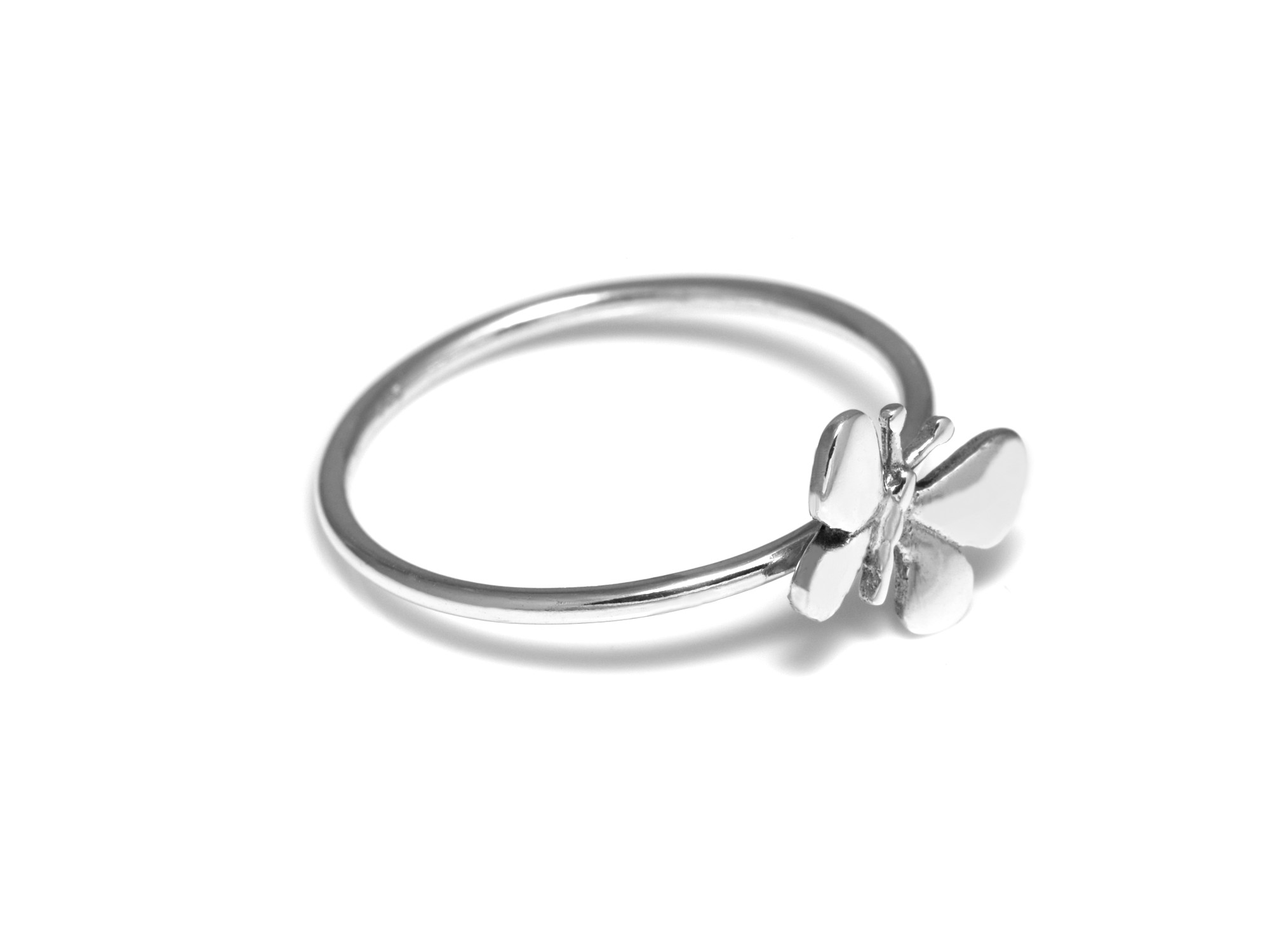 Fjäril Ring i Äkta 925 Silver, Sommar eller Semester Accessoar, Stiliserad Insekt Smycke - 2