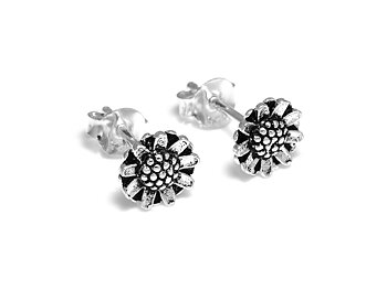 Blommor Örhängen i Äkta 925 Silver, Blomma Örhänge, Blomster Accessoar, Blom Smycke