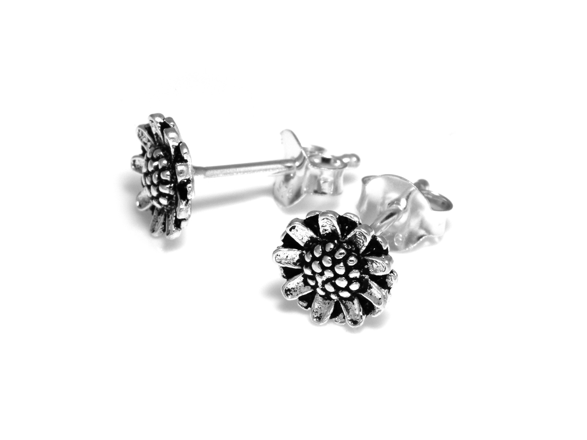Blommor Örhängen i Äkta 925 Silver, Blomma Örhänge, Blomster Accessoar, Blom Smycke - 2