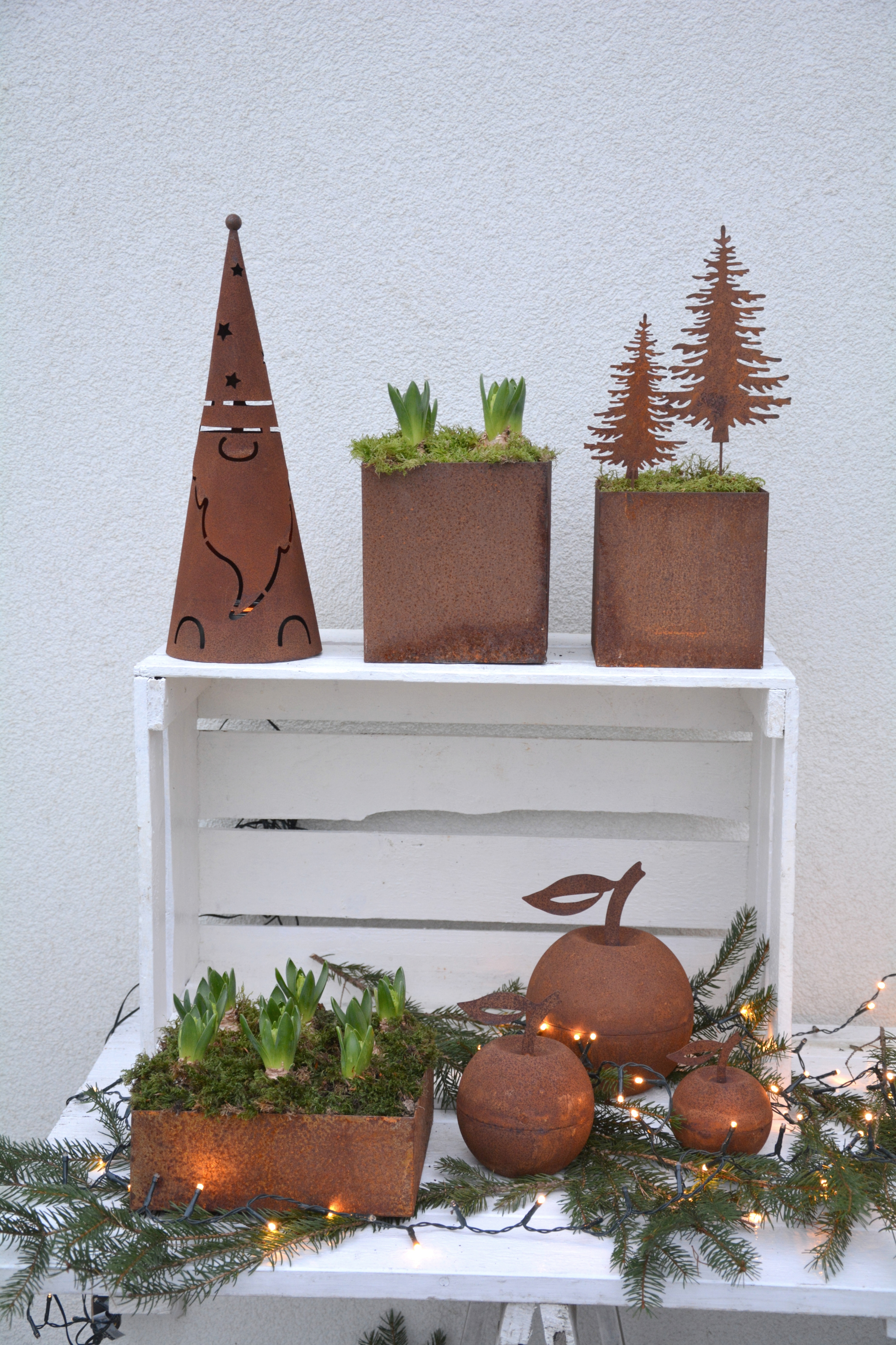 Kruka kvadrat i plåt 25 cm XL