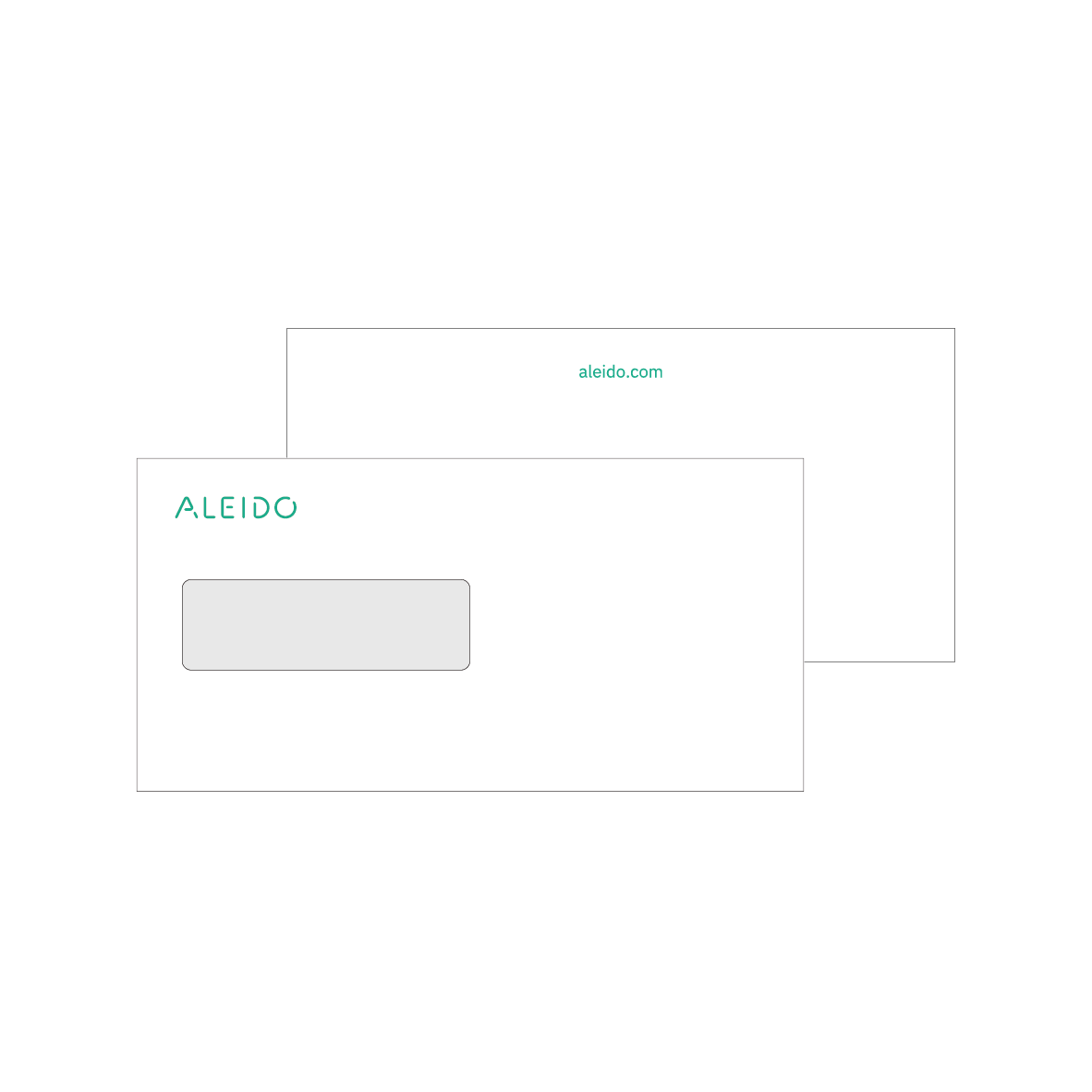E65 left windowed Envelope, 100-pack