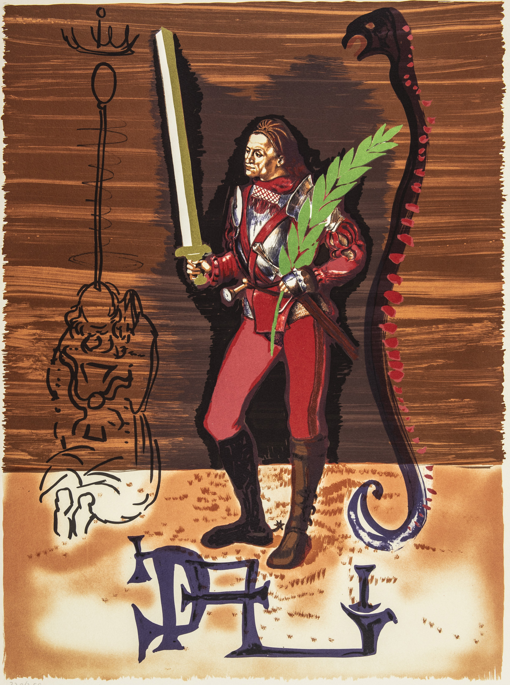Christopher Columbus discovers America (Jack of Swords) - Dalí discovers America - 2