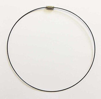 Svart Halsring Wire 46 cm.