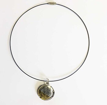 Svart Halsring Wire 46 cm.