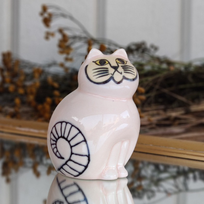 Mia mini rosa katt av Lisa Larson